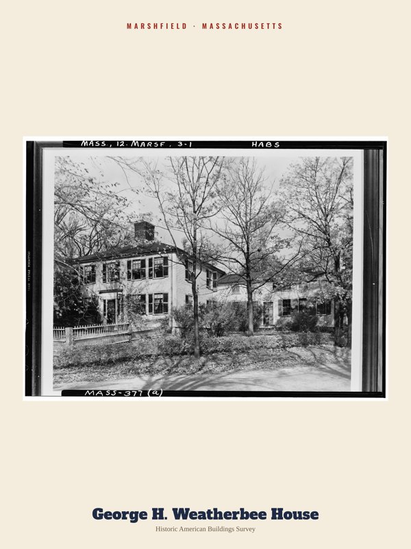 Marshfield George H. Weatherbee House Archive Print artwork detail