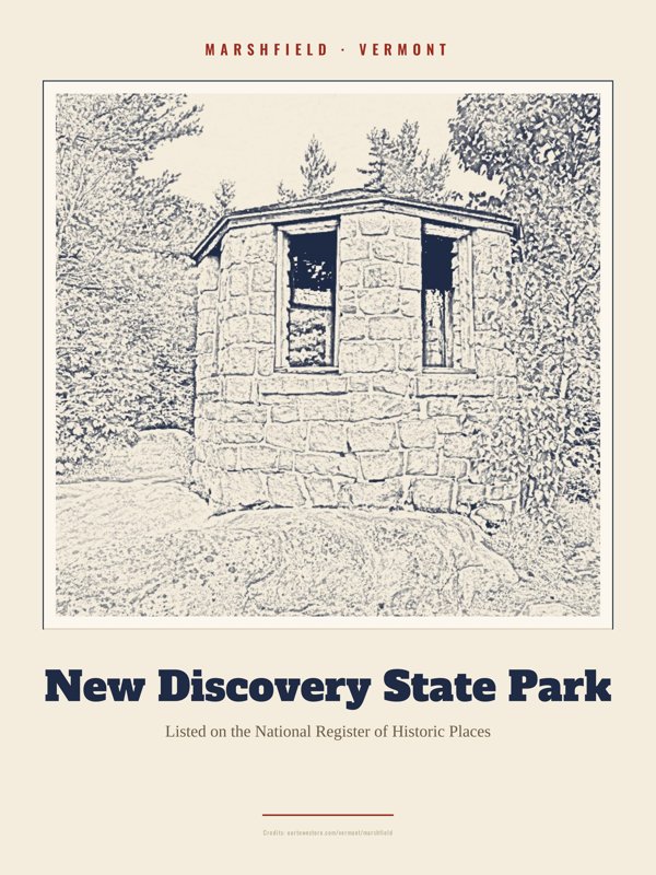 Marshfield New Discovery State Park Landmark Print artwork detail