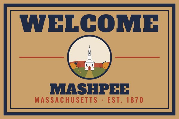 Mashpee Welcome Doormat artwork detail