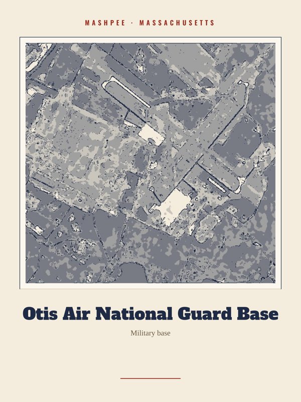 Mashpee Otis Air National Guard Base Landmark Print artwork detail