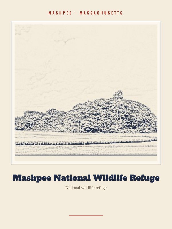 Mashpee Mashpee National Wildlife Refuge Landmark Print artwork detail