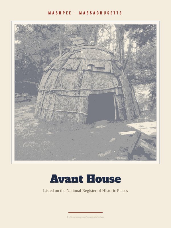 Mashpee Avant House Landmark Print artwork detail