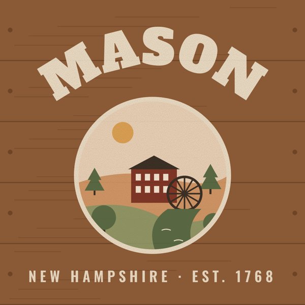 Mason Hometown Wood Sign artwork detail