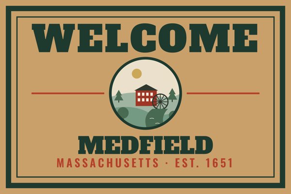 Medfield Welcome Doormat artwork detail