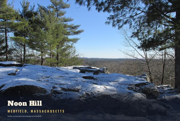 Medfield Noon Hill Postcard artwork detail