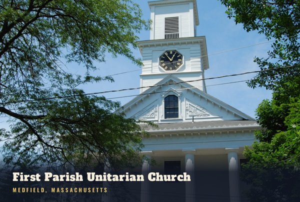 Medfield First Parish Unitarian Church Postcard artwork detail