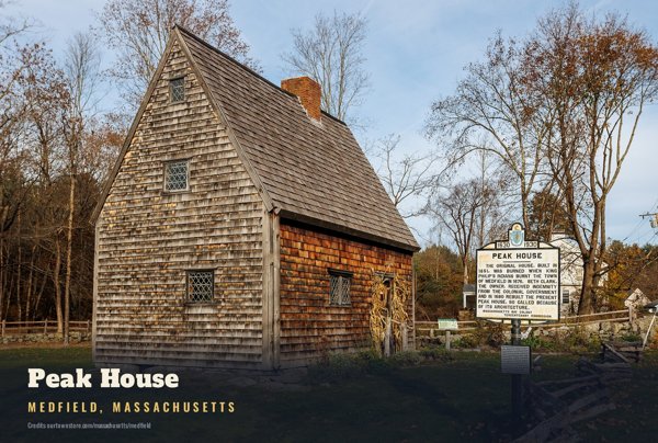 Medfield Peak House Postcard artwork detail