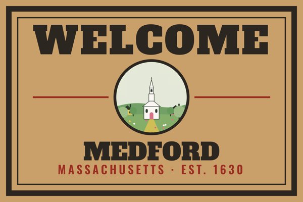 Medford Welcome Doormat artwork detail