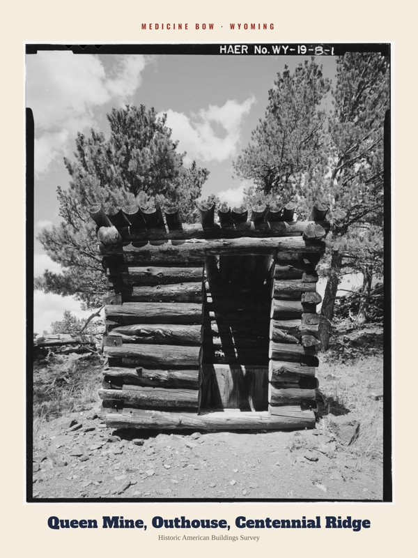 Medicine Bow Queen Mine, Outhouse, Centennial Ridge Archive Print artwork detail