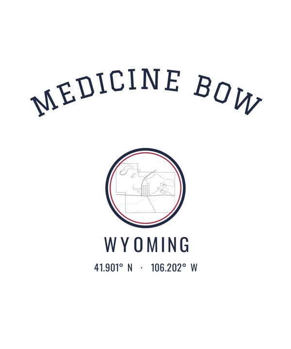 Medicine Bow Hometown Ornament artwork detail