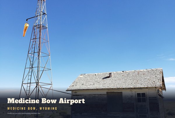 Medicine Bow Medicine Bow Airport Postcard artwork detail