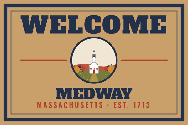 Medway Welcome Doormat artwork detail