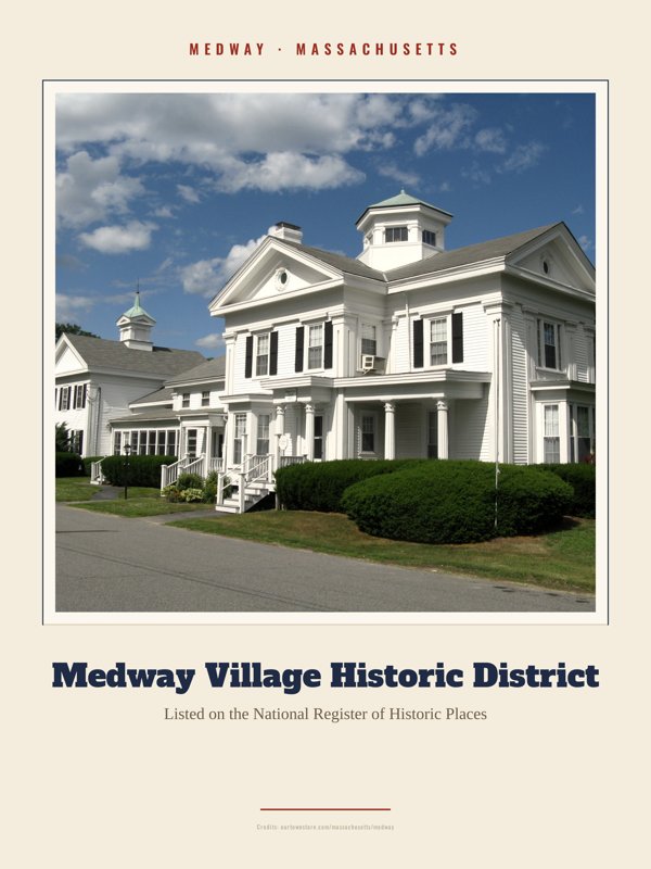 Medway Medway Village Historic District Landmark Print artwork detail
