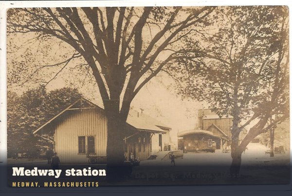 Medway Medway station Postcard artwork detail