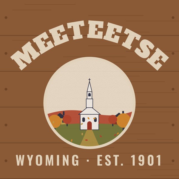 Meeteetse Hometown Wood Sign artwork detail