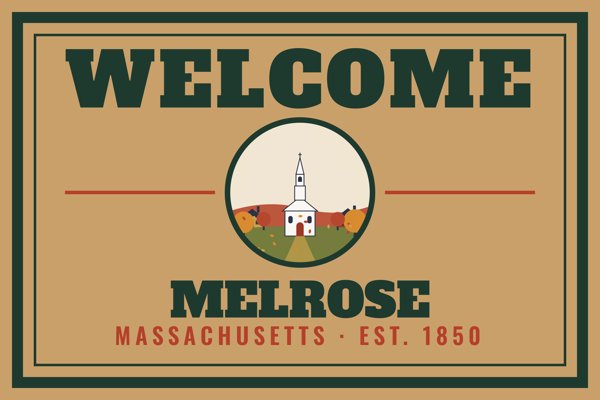 Melrose Welcome Doormat artwork detail