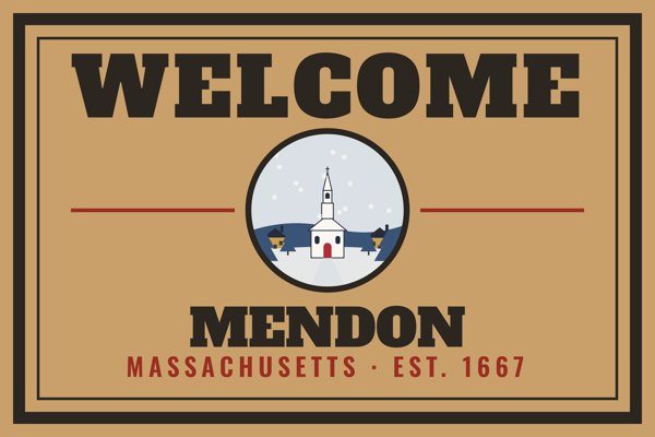 Mendon Welcome Doormat artwork detail