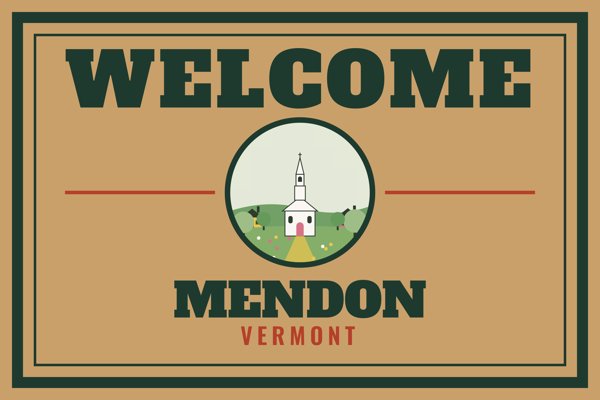 Mendon Welcome Doormat artwork detail