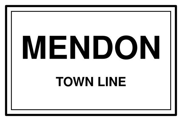 Mendon Town Line Mug artwork detail