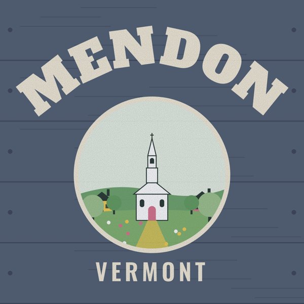 Mendon Hometown Wood Sign artwork detail