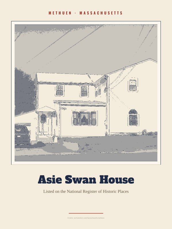 Methuen Asie Swan House Landmark Print artwork detail