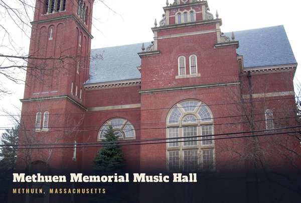 Methuen Methuen Memorial Music Hall Postcard artwork detail