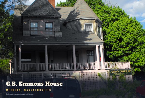 Methuen G.B. Emmons House Postcard artwork detail