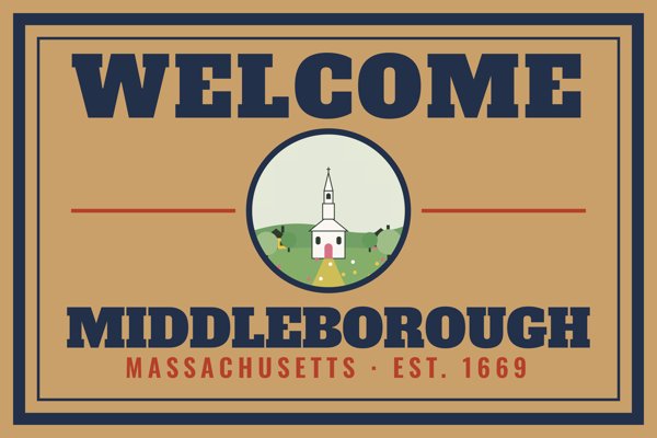 Middleborough Welcome Doormat artwork detail