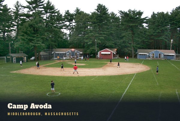 Middleborough Camp Avoda Postcard artwork detail