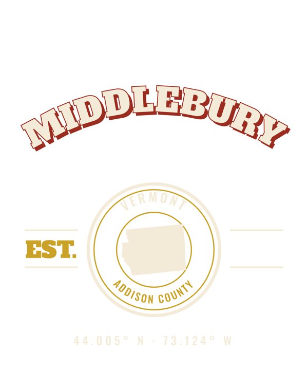 Middlebury Est. Tee artwork detail