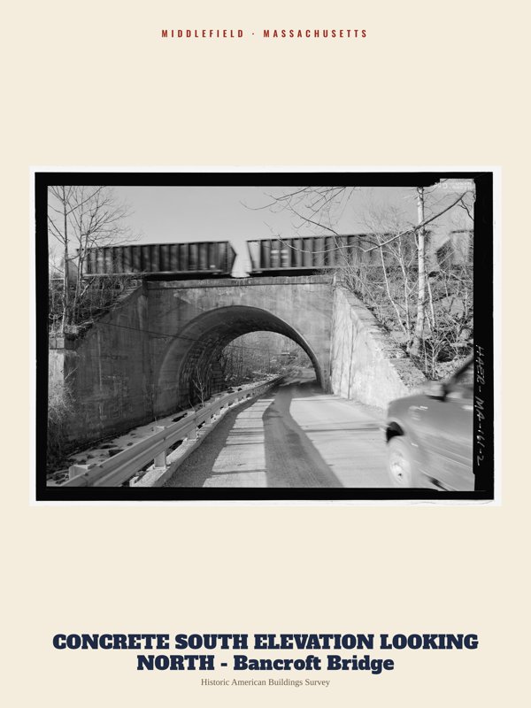 Middlefield CONCRETE SOUTH ELEVATION LOOKING NORTH - Bancroft Bridge Archive Print artwork detail