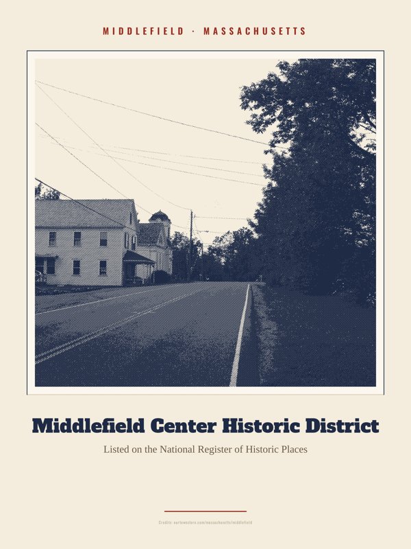 Middlefield Middlefield Center Historic District Landmark Print artwork detail