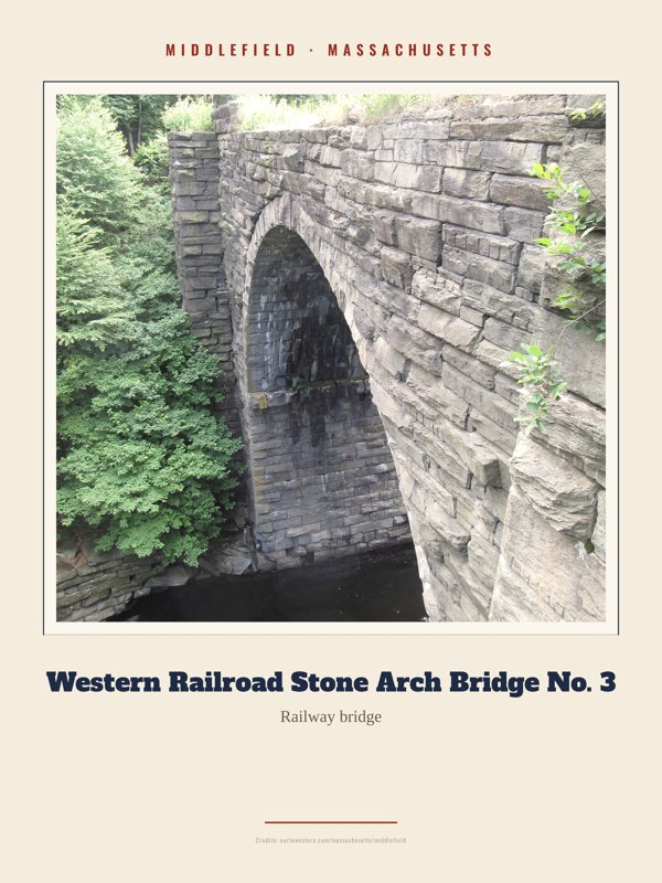 Middlefield Western Railroad Stone Arch Bridge No. 3 Landmark Print artwork detail