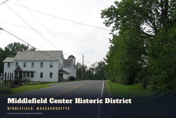Middlefield Middlefield Center Historic District Postcard artwork detail