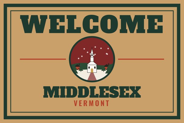 Middlesex Welcome Doormat artwork detail