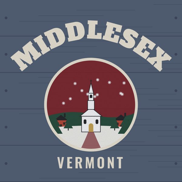 Middlesex Hometown Wood Sign artwork detail