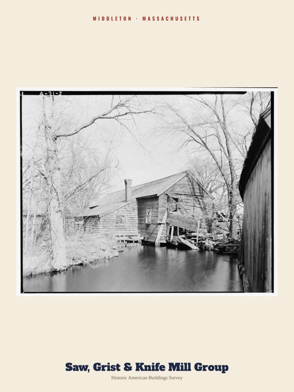 Middleton Saw, Grist & Knife Mill Group Archive Print artwork detail