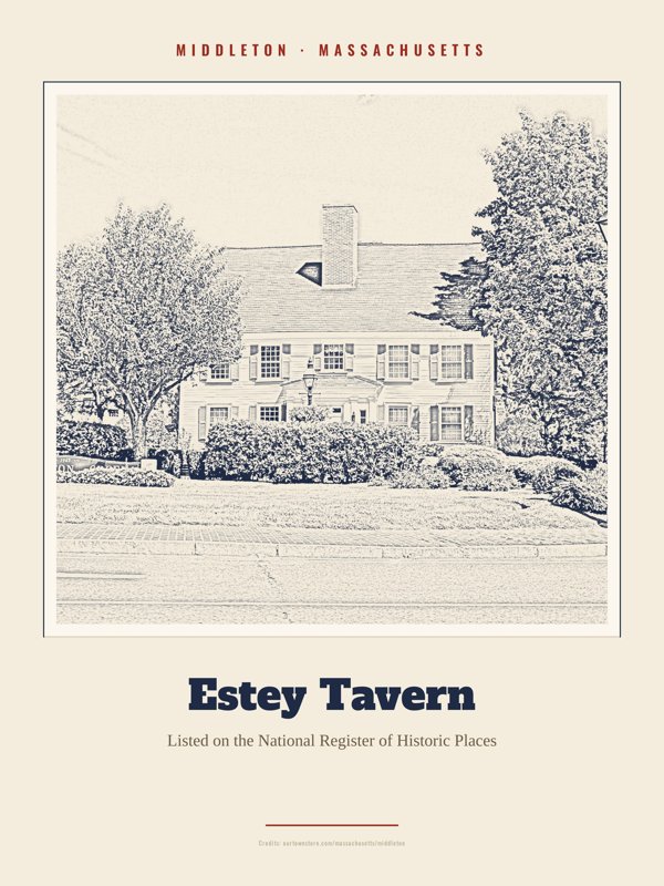 Middleton Estey Tavern Landmark Print artwork detail