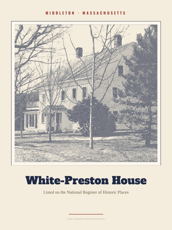 Middleton White-Preston House Landmark Print artwork detail