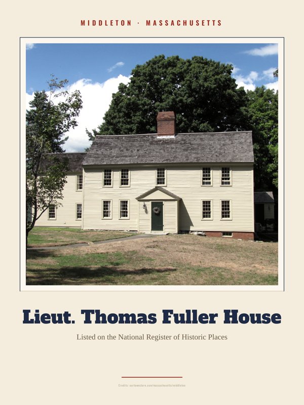 Middleton Lieut. Thomas Fuller House Landmark Print artwork detail
