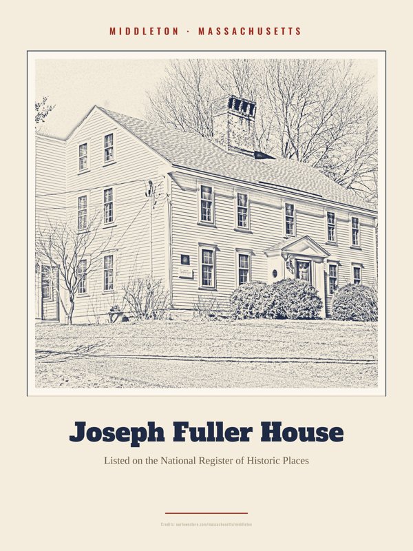 Middleton Joseph Fuller House Landmark Print artwork detail