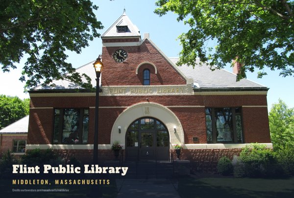 Middleton Flint Public Library Postcard artwork detail