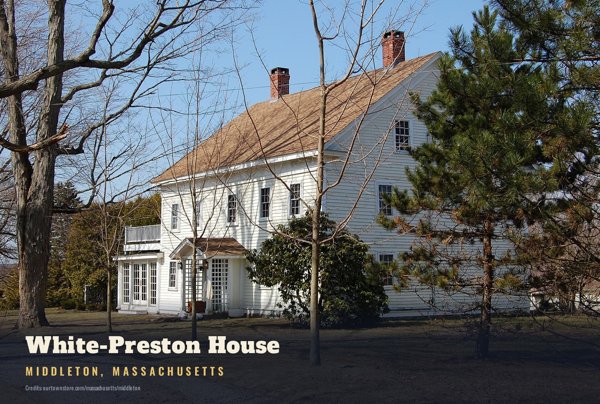 Middleton White-Preston House Postcard artwork detail