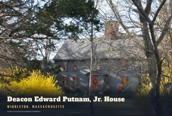 Middleton Deacon Edward Putnam, Jr. House Postcard artwork detail