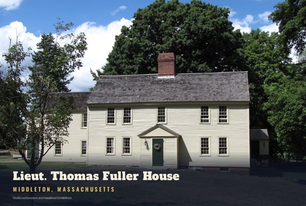 Middleton Lieut. Thomas Fuller House Postcard artwork detail