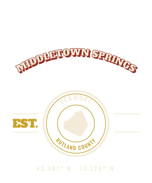 Middletown Springs Est. Tee artwork detail