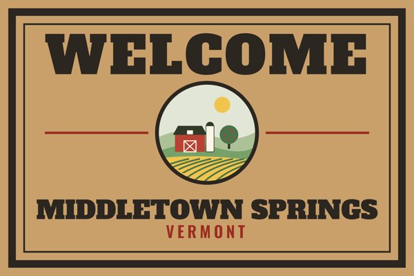 Middletown Springs Welcome Doormat artwork detail