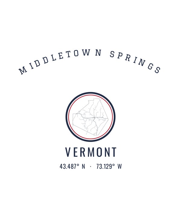 Middletown Springs Est. Tumbler artwork detail
