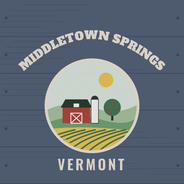 Middletown Springs Hometown Wood Sign artwork detail