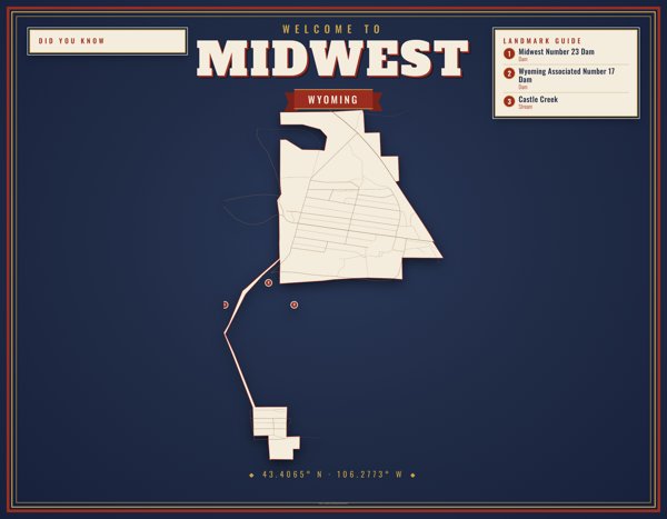 Midwest Map Placemat artwork detail